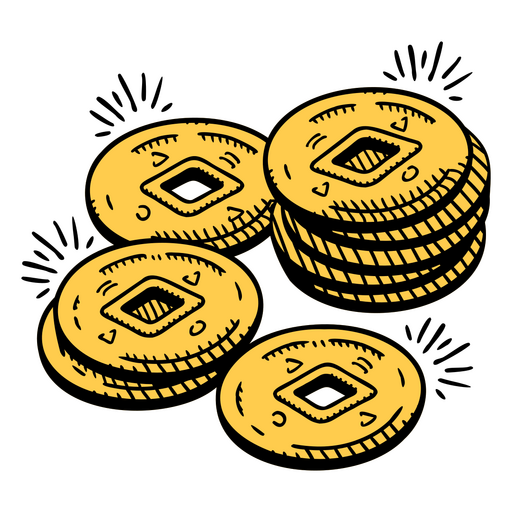 Geld-Videospiel-Münzen-Geschäftsfinanzen-Symbol PNG-Design