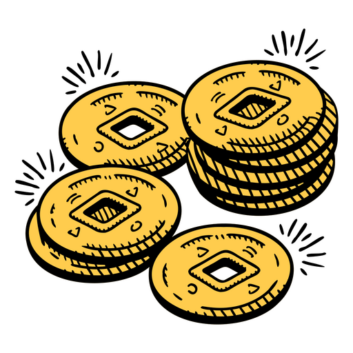 Money videogame coins business finances icon PNG Design