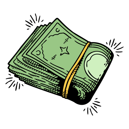 Money clip bills business finances icon