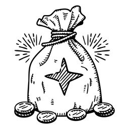 Münzbeutel-Geld-Symbol PNG-Design