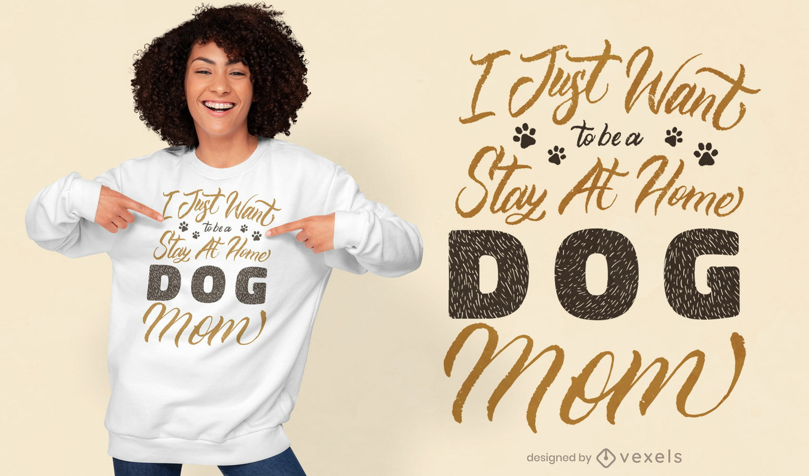 Quédate en casa diseño de cotización de camiseta de mamá perro