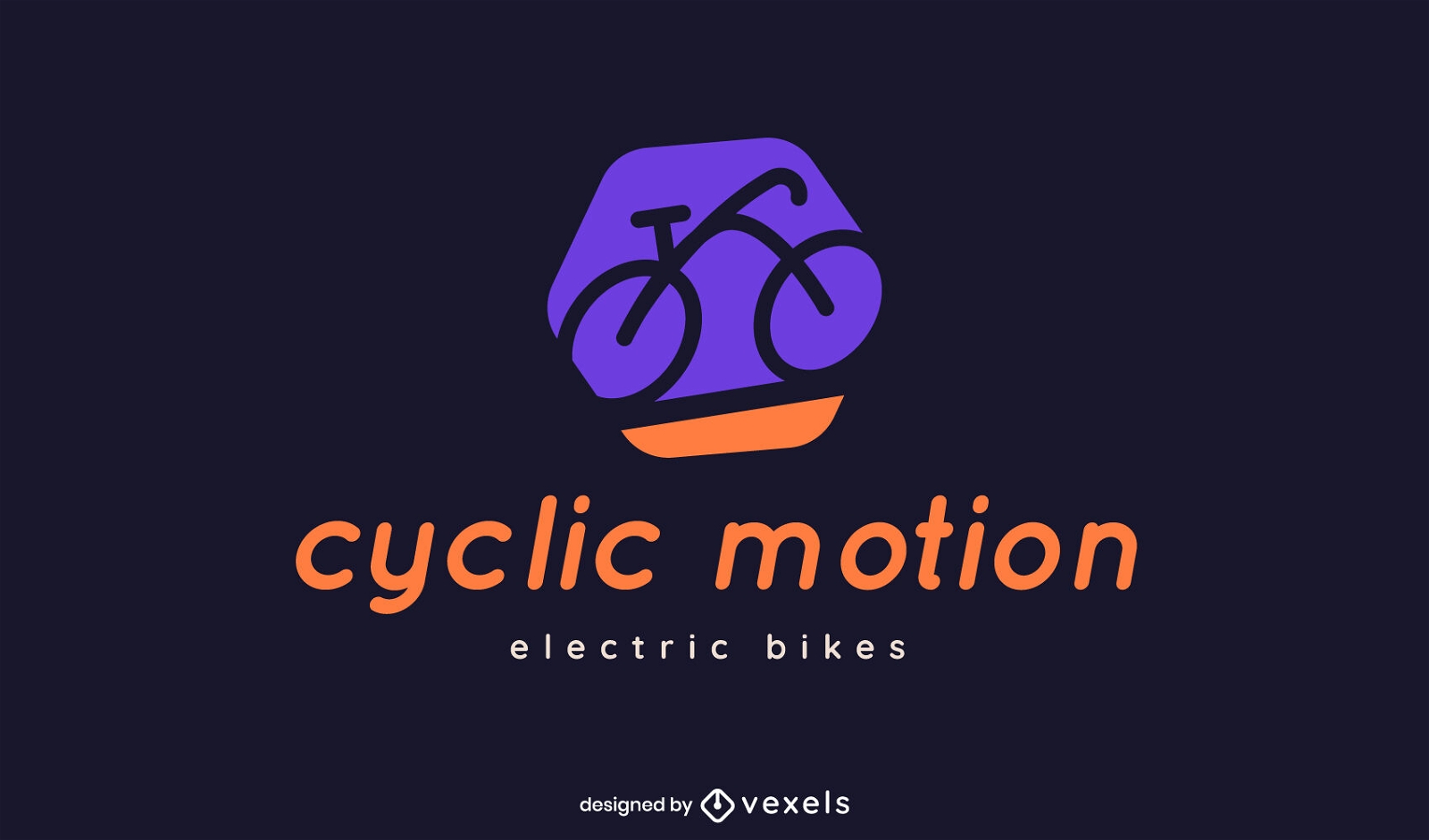 Modelo de logotipo de cor de bicicleta
