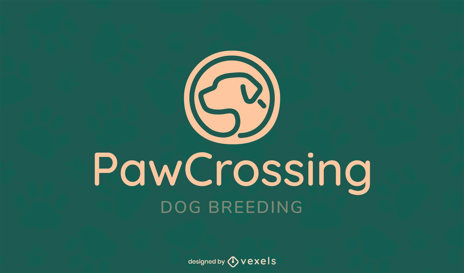 Dog breeding logo template