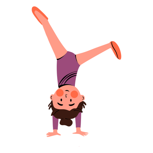 Niña haciendo gimnasia Diseño PNG