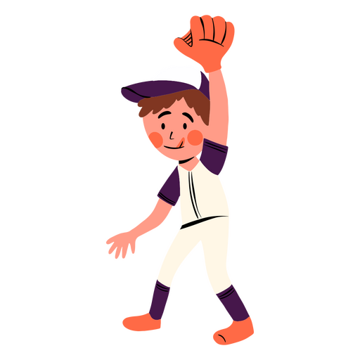 Junge, der Baseball spielt PNG-Design