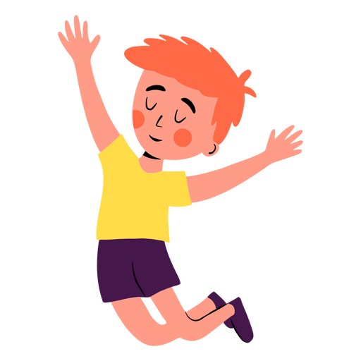 Little boy jumping PNG Design