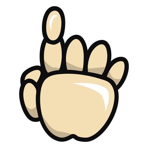 Skeletthand zeigt mit dem Finger PNG-Design