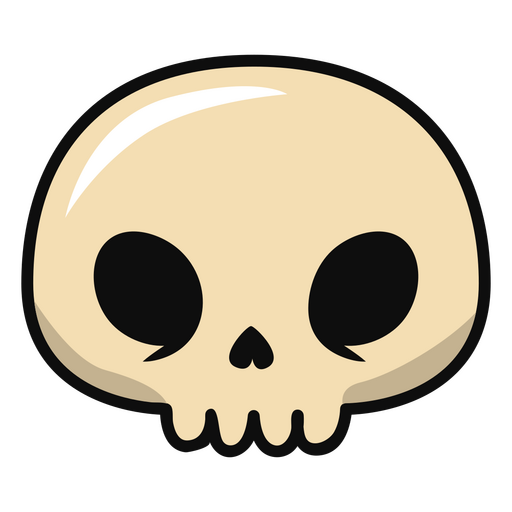 Cute skeleton skull PNG Design