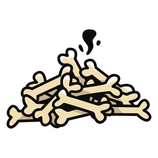 Cute bones pile PNG Design