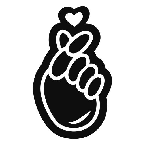 Esqueleto mano recortada corazón Diseño PNG