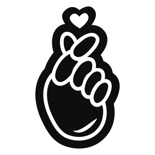 Skeleton hand cut out heart PNG Design
