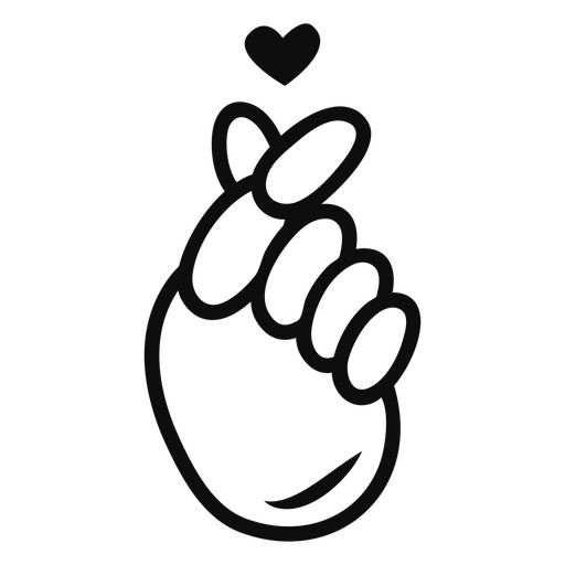 Corazón de trazo de mano esqueleto Diseño PNG