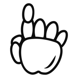 Curso de kawaii de dedos de esqueleto Transparent PNG