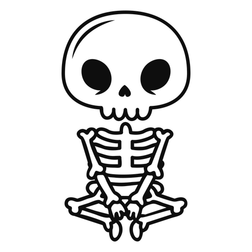 Yogui skeleton stroke PNG Design