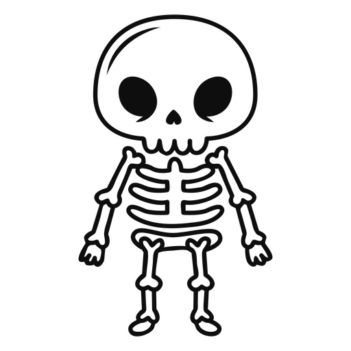 Curso de esqueleto kawaii Desenho PNG