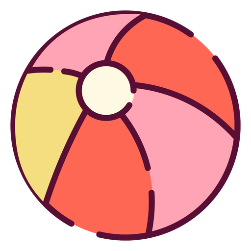 Bola de traçado de cor de brinquedos Desenho PNG