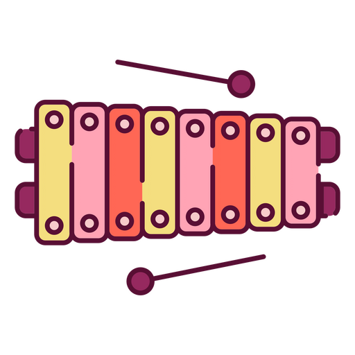 Xilofone de traçado de cor de brinquedos Desenho PNG