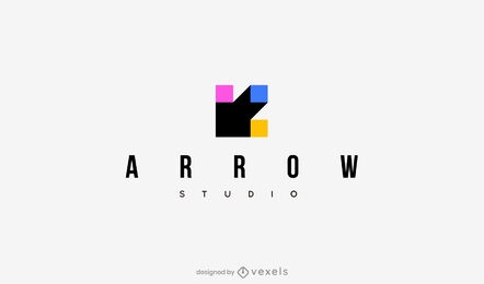 Arrow flat logo template
