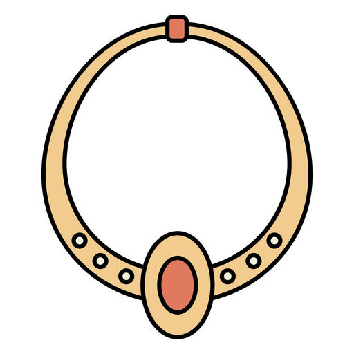 Cartoon necklace PNG Design