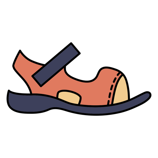 Cartoon sandal PNG Design