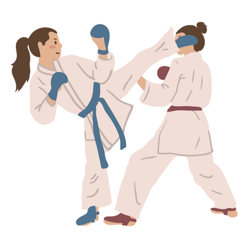Karate-Sportfrauenleute PNG-Design