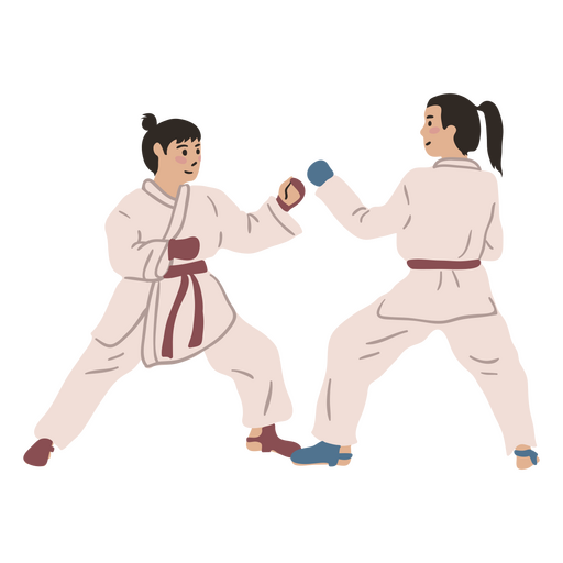 Karate-Übungsleute PNG-Design