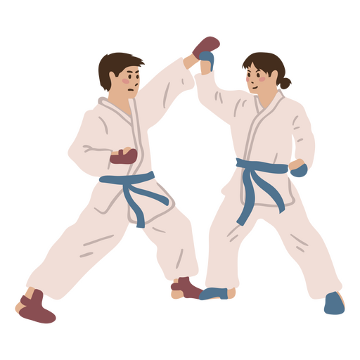 Gente del deporte de la práctica del karate Diseño PNG