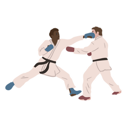 Pessoas de hobby de prática de karatê Desenho PNG