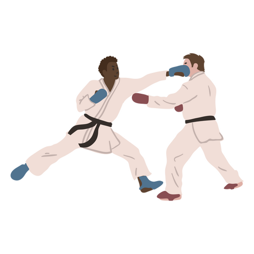 Gente de hobby de práctica de karate Diseño PNG