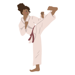 Karate Practice Kick Woman People PNG & SVG Design For T-Shirts