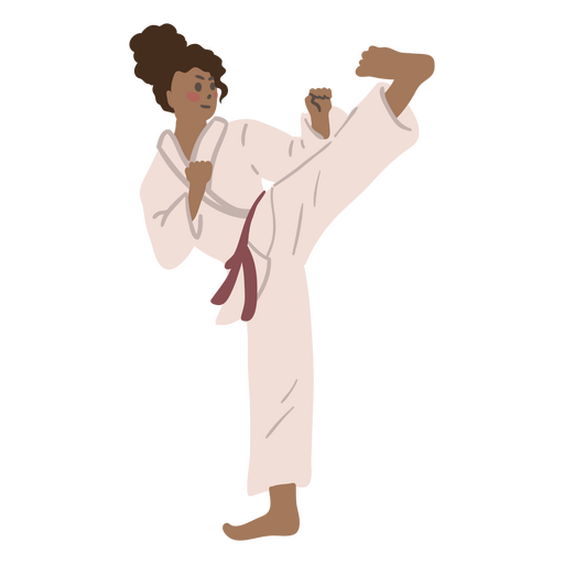 Karate-Praxis-Kick-Frauen-Menschen PNG-Design