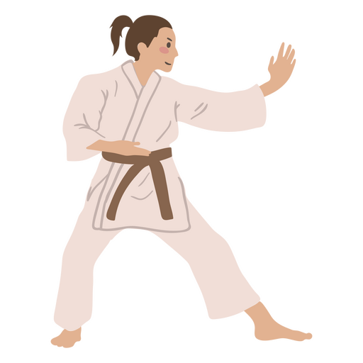 Gente de mujer de práctica de karate