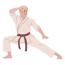 Gente aficionada a la práctica de karate Diseño PNG