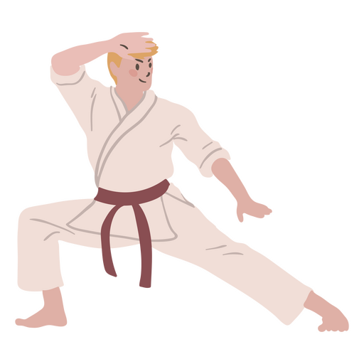 Gente aficionada a la práctica de karate Diseño PNG