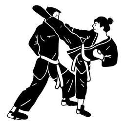 Simple karate kick sports people PNG Design