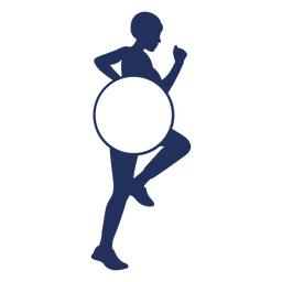 Marathon athlete people silhouette PNG Design