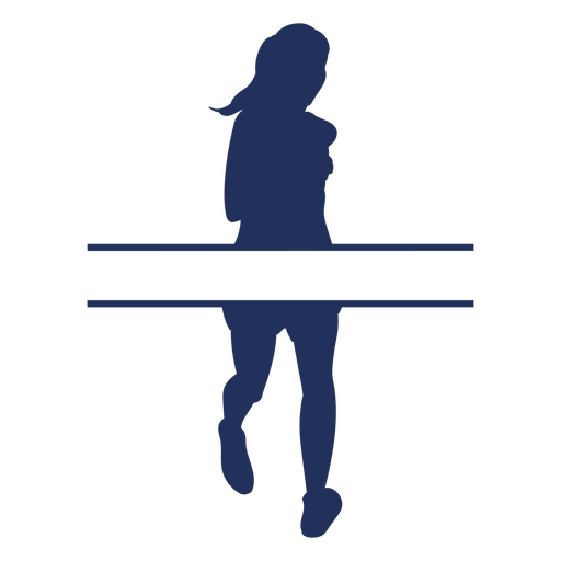 Marathon woman athlete people silhouette PNG Design