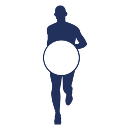 Marathon Mann Sportler Menschen Silhouette PNG-Design