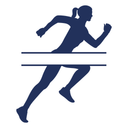 Marathon Frau Menschen Silhouette PNG-Design