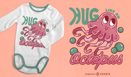 Cute octopus sea animal t-shirt design