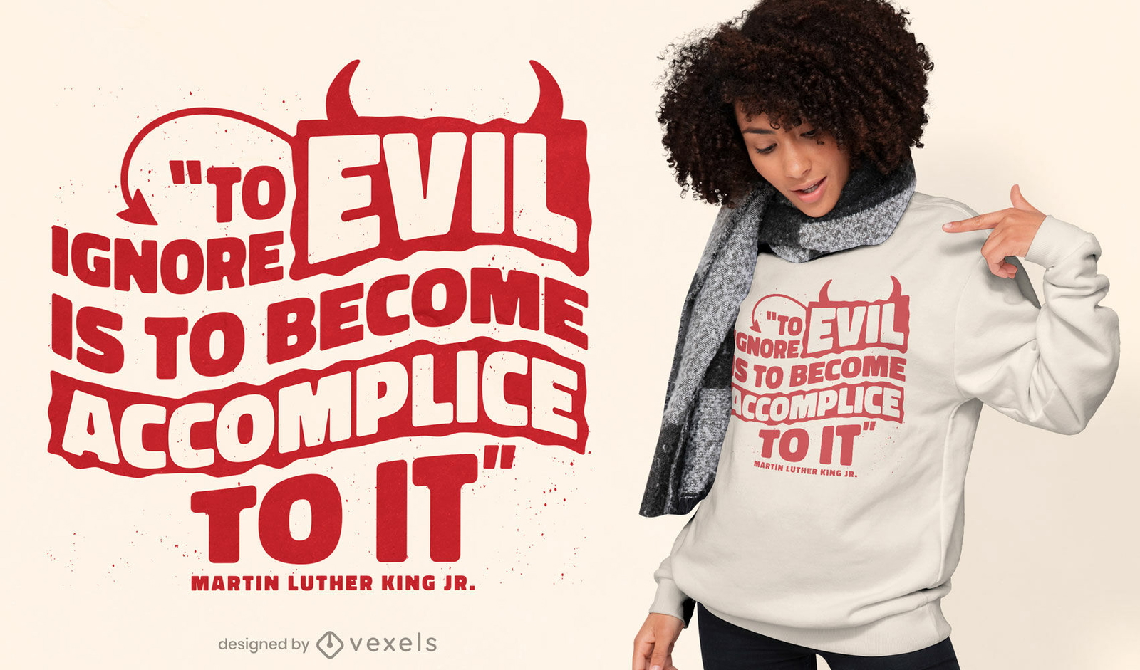 Design de camiseta com citações de Martin Luther King Jr