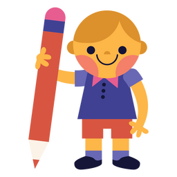 Alunos lápis crianças