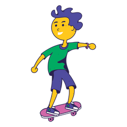 Kid skateboard children  PNG Design Transparent PNG