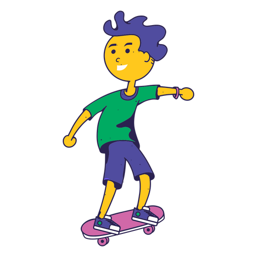 Kid skateboard children  PNG Design