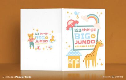 Design de capa de livro de colorir infantil