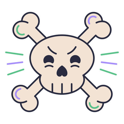 Bonito ícone de caveira venenosa Desenho PNG