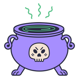 Curso de cor de veneno de caldeirão dia das bruxas Desenho PNG