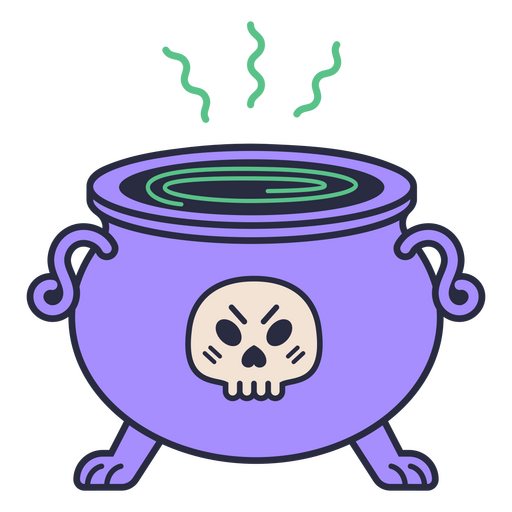 Cauldron poison color stroke halloween