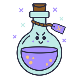 Purple poison kawaii halloween PNG Design