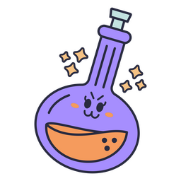 Orange poison kawaii halloween PNG Design